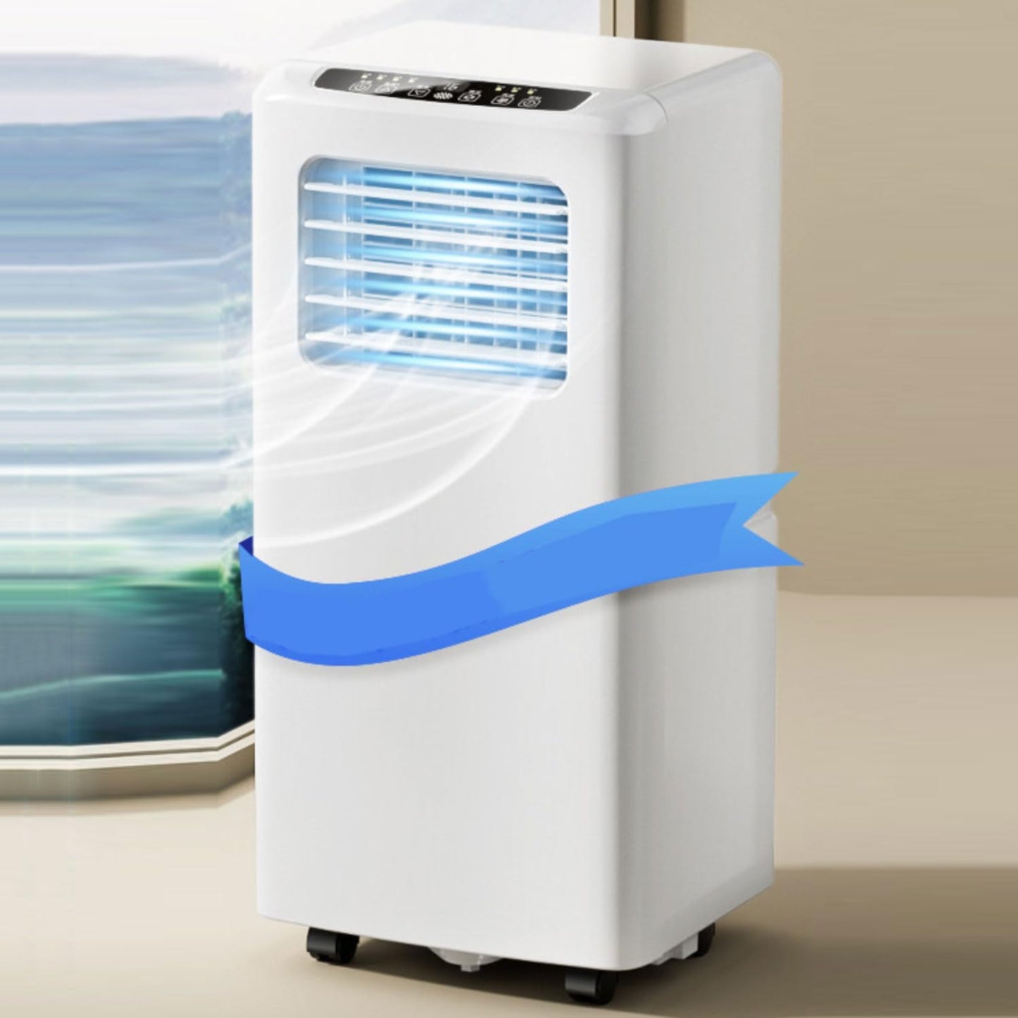  Climatiseur Portable Avec Ventilateur Cool, Déshumidificateur, Minuterie 24H, Télécommande, Sans Kit Mural, Oscillation 120 ° Pour Le Refroidissement De La Chambre Et Du Bureau