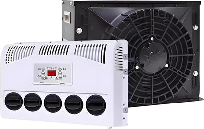 GENERIC Kit De Climatisation Pour Camping-car Et Camion Lourd, Volume D'air De 450 M³/h, Refroidissement Rapide Et Silencieux Pour Camping-car, Bus, Caravane, Pelleteuse, 12 V