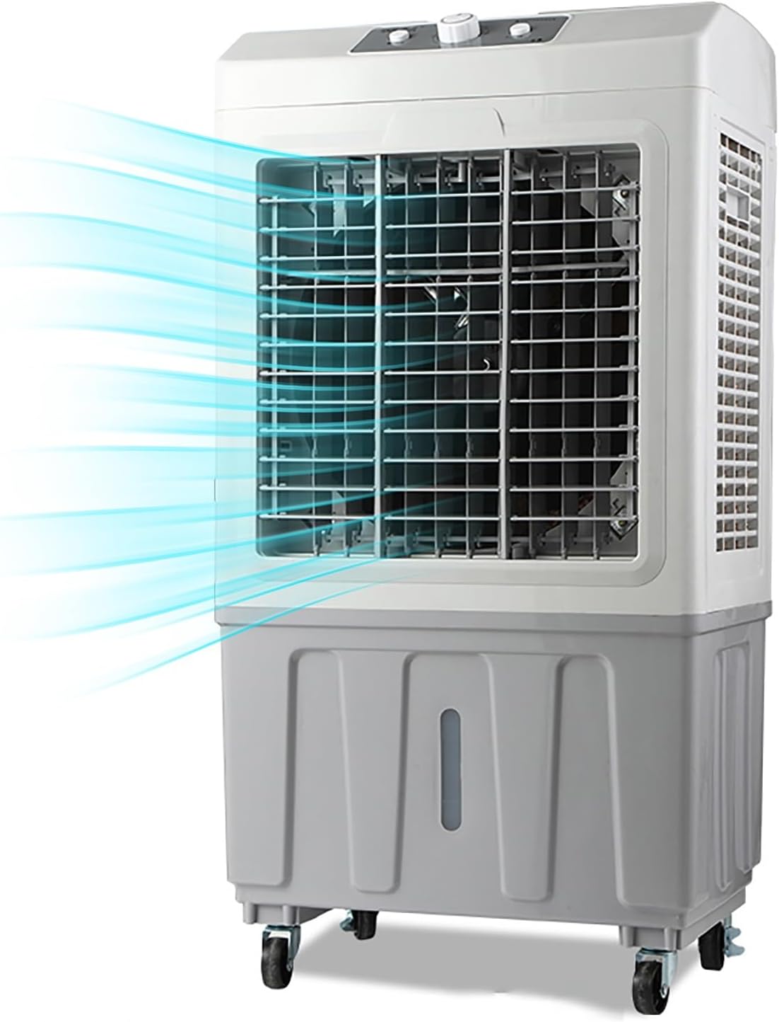 GENERIC Ventilateur De Refroidissement Par évaporation Industriel, Refroidisseur Mobile De Marais De 50L Avec 3 Vitesses, Volume D'air élevé Pour Les Usines, Entrepôts, Ateliers, Grands Espaces, Conception à