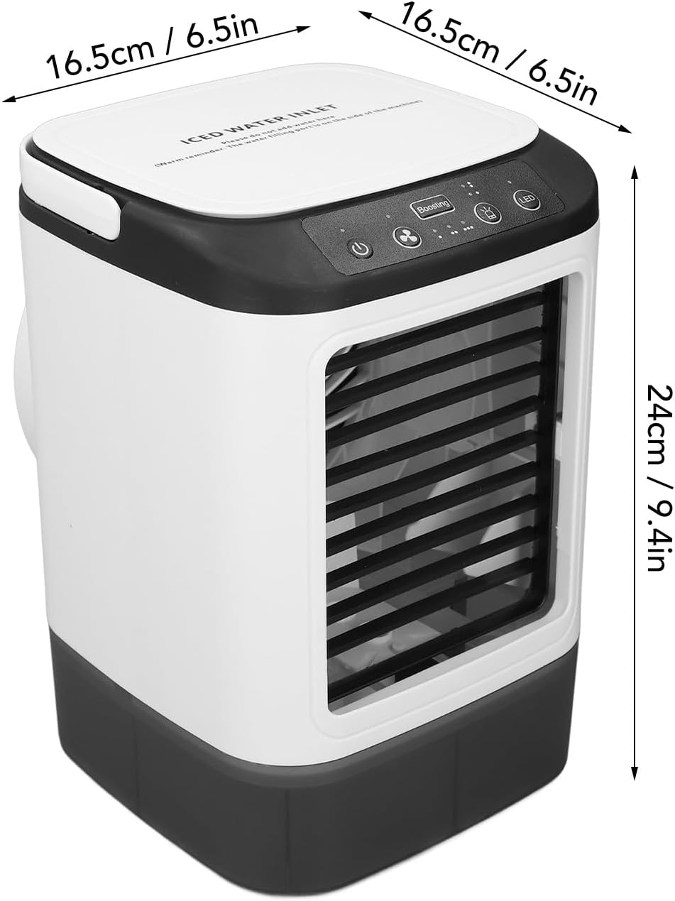 Climatiseur Portable 900 Ml, Fonction De Vaporisation, Vitesse De Ventilation Réglable, Mini Climatiseur Personnel Pour La Maison, Chambre Ou Le Bureau