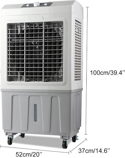 GENERIC Ventilateur De Refroidissement Par évaporation Industriel, Refroidisseur Mobile De Marais De 50L Avec 3 Vitesses, Volume D'air élevé Pour Les Usines, Entrepôts, Ateliers, Grands Espaces, Conception à