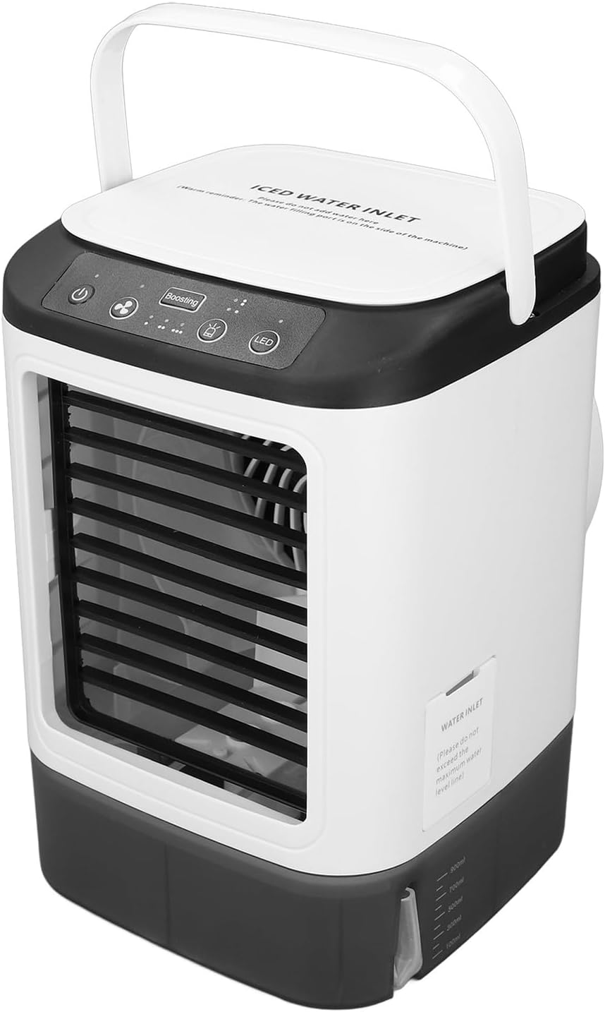  Climatiseur Portable 900 Ml, Fonction De Vaporisation, Vitesse De Ventilation Réglable, Mini Climatiseur Personnel Pour La Maison, Chambre Ou Le Bureau