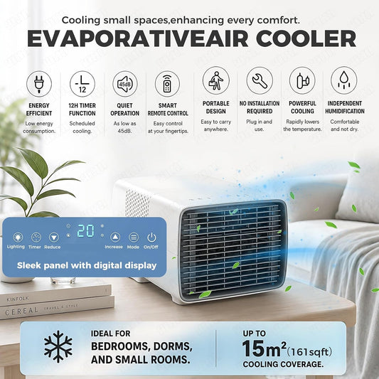  Mini Climatiseur Portable Pour Van, Camping-Car Et Caravane, Refroidissement Rapide 2700 BTU, Petit Climatiseur De Voyage Léger Et Prêt à L'Emploi, Basse Consommation 280W