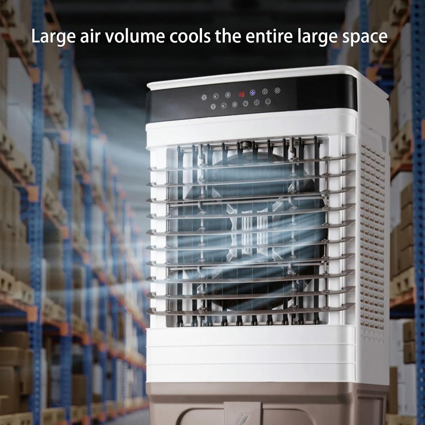  Refroidisseur D'air Par Évaporation, Refroidisseur De Marais Portable Avec Réservoir D'eau, Climatiseur Sans Fenêtre À 3 Vitesses Pour Garage, Cour, Utilisation Commerciale
