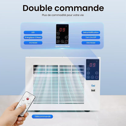  Mini Climatiseur Portable, Petit Climatiseur Semi-conducteur, Climatiseur Mobile Avec Fonction Minuterie, Espace Applicable De 5 à 8 M³