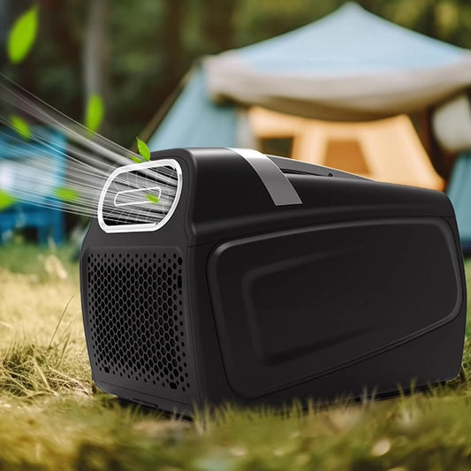 GENERIC Climatiseur Mobile Sans Unité Extérieure Rafraichisseur D'air Silencieux Climatisation Portable Avec Double Tuyau, LED, 3 Vitesses, Télécommande