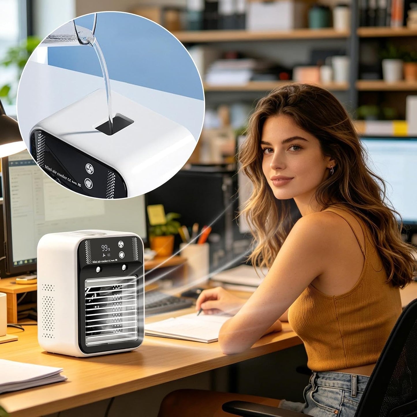  Climatiseurs Portables – Refroidisseur Personnel Silencieux – Occasions Polyvalentes, Petit Climatiseur À 2 Vitesses De Vent, Pour La Maison, La Chambre À Coucher, Le Lieu De Travail, Le Garage, Le Bu