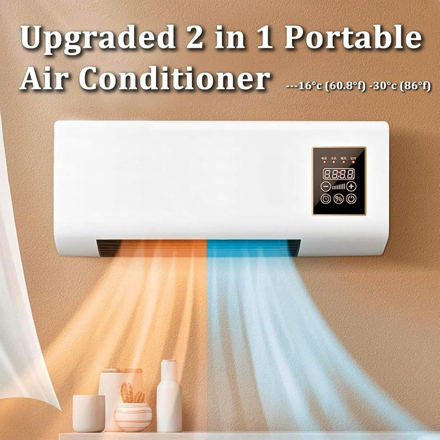 GENERIC Climafy Climatiseur Portable, Nouveau Climatiseur Split Max 2026, Refroidissement & Chauffage Murale/Bureau Sans Installation Fonctionnement Silencieux & Minuterie Pour Maison Bureau #4
