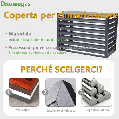 GENERIC Housse De Protection Universelle Pour Climatiseur Extérieur - Résistante Aux Intempéries - Pour Climatisation L110W60H80 - Convient Pour 2 à 3 Unités Et Bouclier Durable