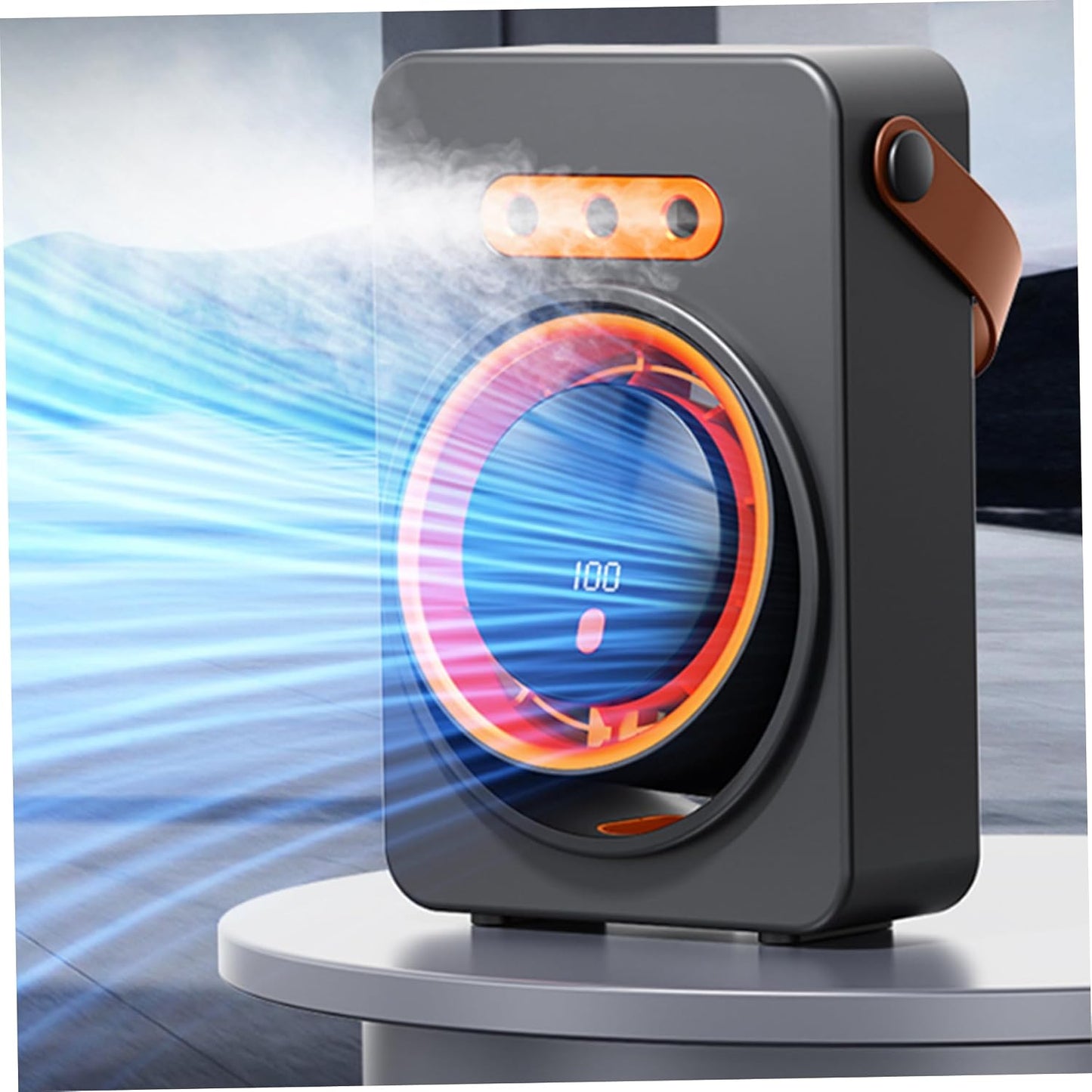  Ventilateur De Climatiseur, Climatiseur Portable Pour Voiture – Ventilateur De Refroidissement à Brume à 3 Jets, Support Bureau/Mur, Alimenté Par USB, Gris (6, 3 ×, 35 × 8 Po)