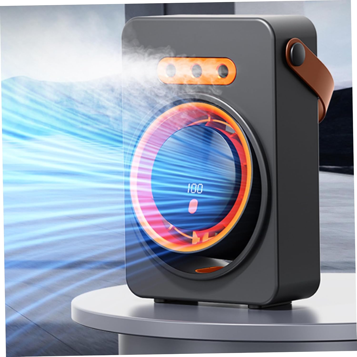  Ventilateur De Climatiseur, Climatiseur Portable Pour Voiture – Ventilateur De Refroidissement à Brume à 3 Jets, Support Bureau/Mur, Alimenté Par USB, Gris (6, 3 ×, 35 × 8 Po)