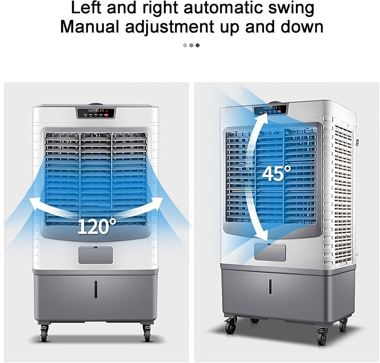 GENERIC Refroidisseur D'air Eatif Portable Avec Réglages à 3 Vitesses, Oscillat à 120 ° Et Réservoir D'eau 55L Pour Un Refroidissement Efficace Dans Les Maisons Et Les Bureaux