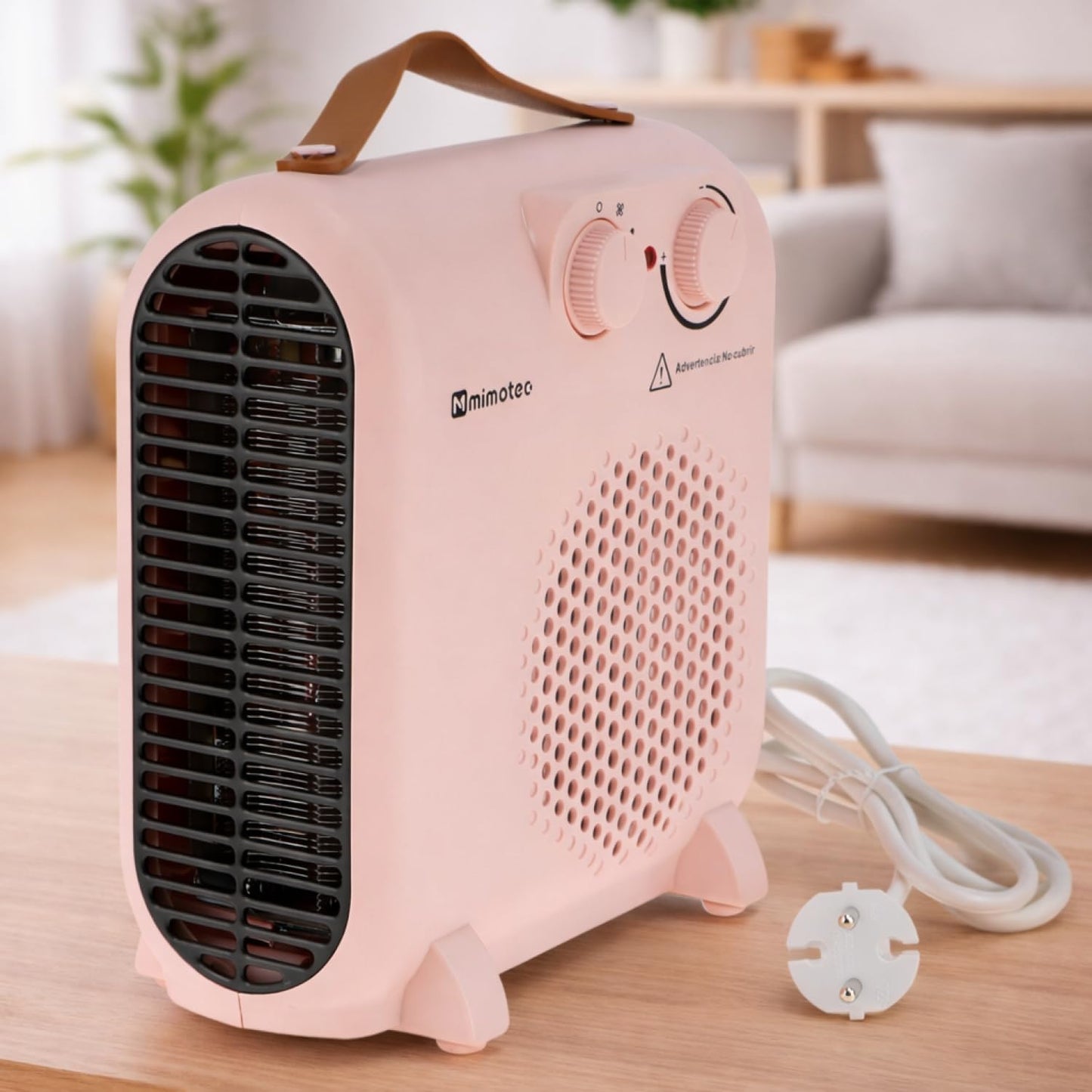  M Mimotec – Chauffage Soufflant Céramique électrique Rose Hearth 2000W, Silencieux <60 DB, Avec Télécommande, Protection Contre La Surchauffe, Chauffage D’appoint Portable Pour Intérieur