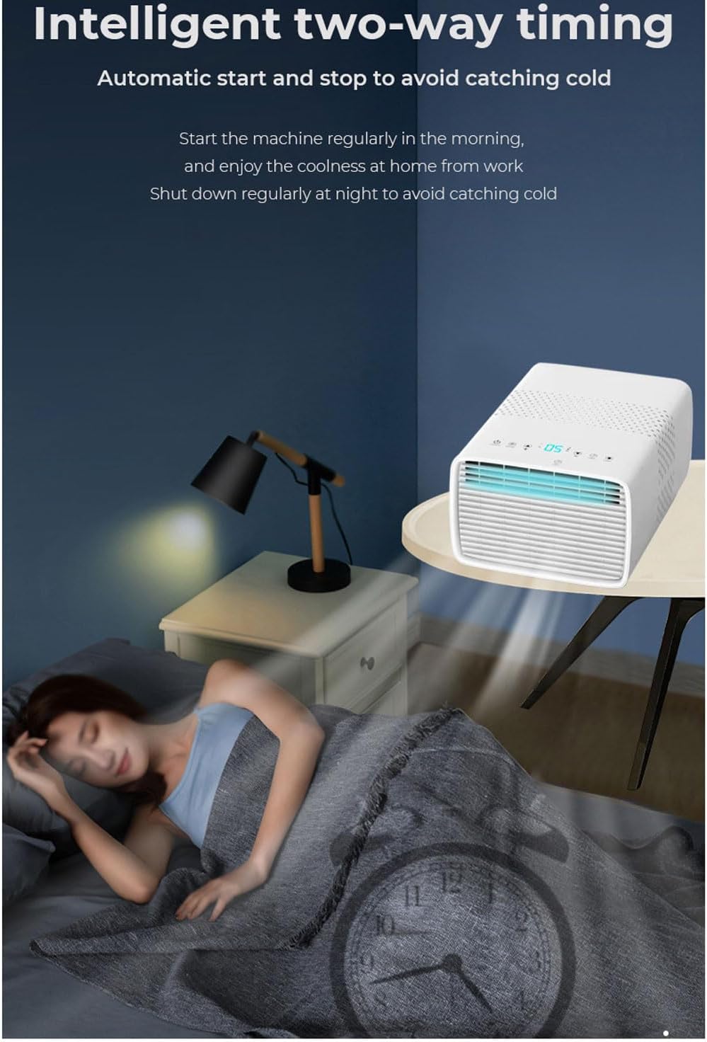  Climatiseur Portable, Mini Refroidisseur D'air De Bureau Avec Télécommande, Déshumidificateur Intérieur/extérieur, Économie D'énergie, Sans Installation, Pour Camping-Car, Appartement, Tente