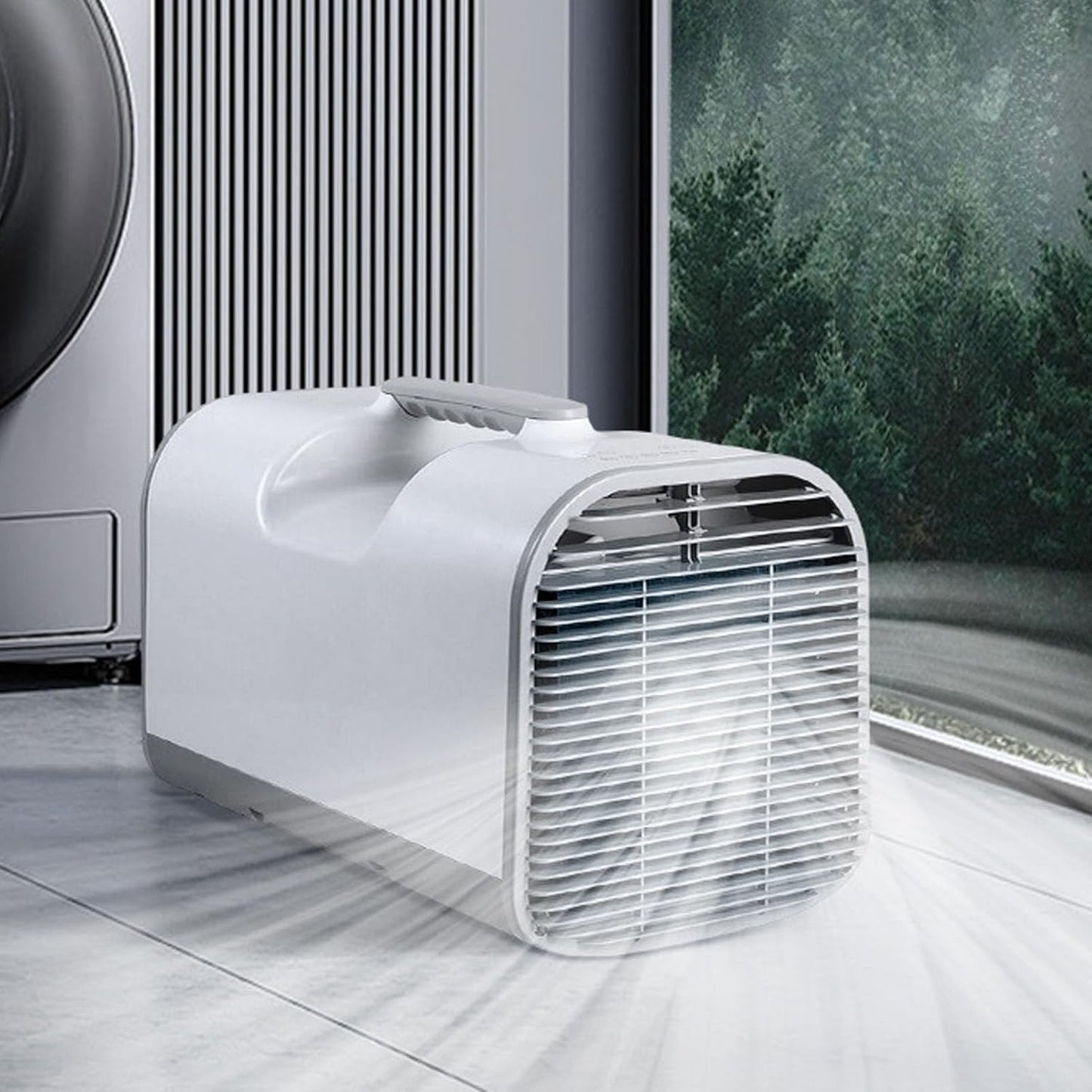  Jeffergarden Climatiseur Portable 4095 BTU, Petite Unité De Refroidissement 420 W Avec Déshumidificateur, Télécommande Pour Tente, Camping, Camping-car, Camion, Espace De 120 M² (Prise UE 220V)