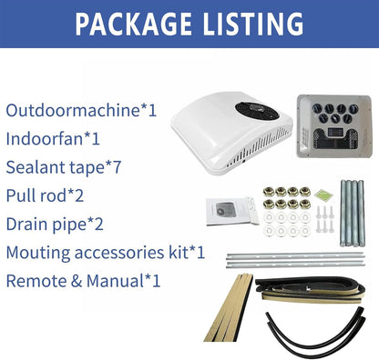 GENERIC Climatiseur De Toit – Toutes Saisons, Télécommande, Design Fin, Double Refroidissement/chauffage Pour Camions, Camping-cars, Camping-cars