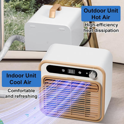  Climatiseur Portable Split Avec WiFi Et Télécommande, 130m3/h Unité De Climatisation Silencieuse Pour La Caravane De Camion De Camion De Tente, Conception Sans Tuyau, Minuterie 12H, Système De Refroid