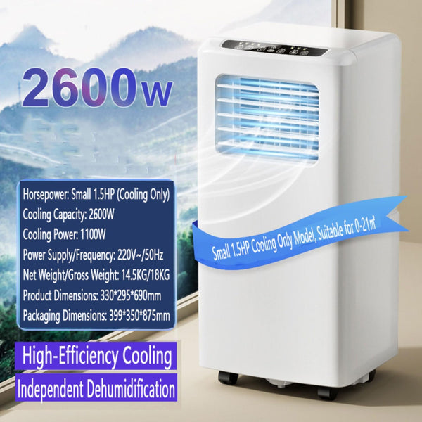 Climatiseur Portable, Unité De Climatisation Intelligente Avec Déshumidificateur Cool Et Modes De Ventilateur, Télécommande, Minuterie 24H, Kit De Fenêtre, Pas De Mur Requis Pour Le Bureau De La Chamb