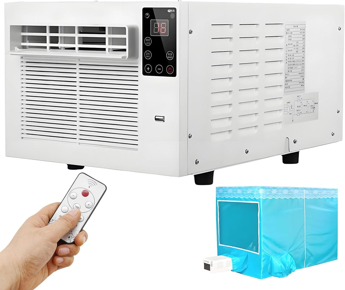  Unité De Climatisation Portable Avec Moustiquaire, 1,5m Tente Incluse, Déshumidificateur Ultra-tranquille Pour Le Dortoir De Chambre, Refroidisseur D'évaporation Rapide Pour Les Petits Espaces, énergi