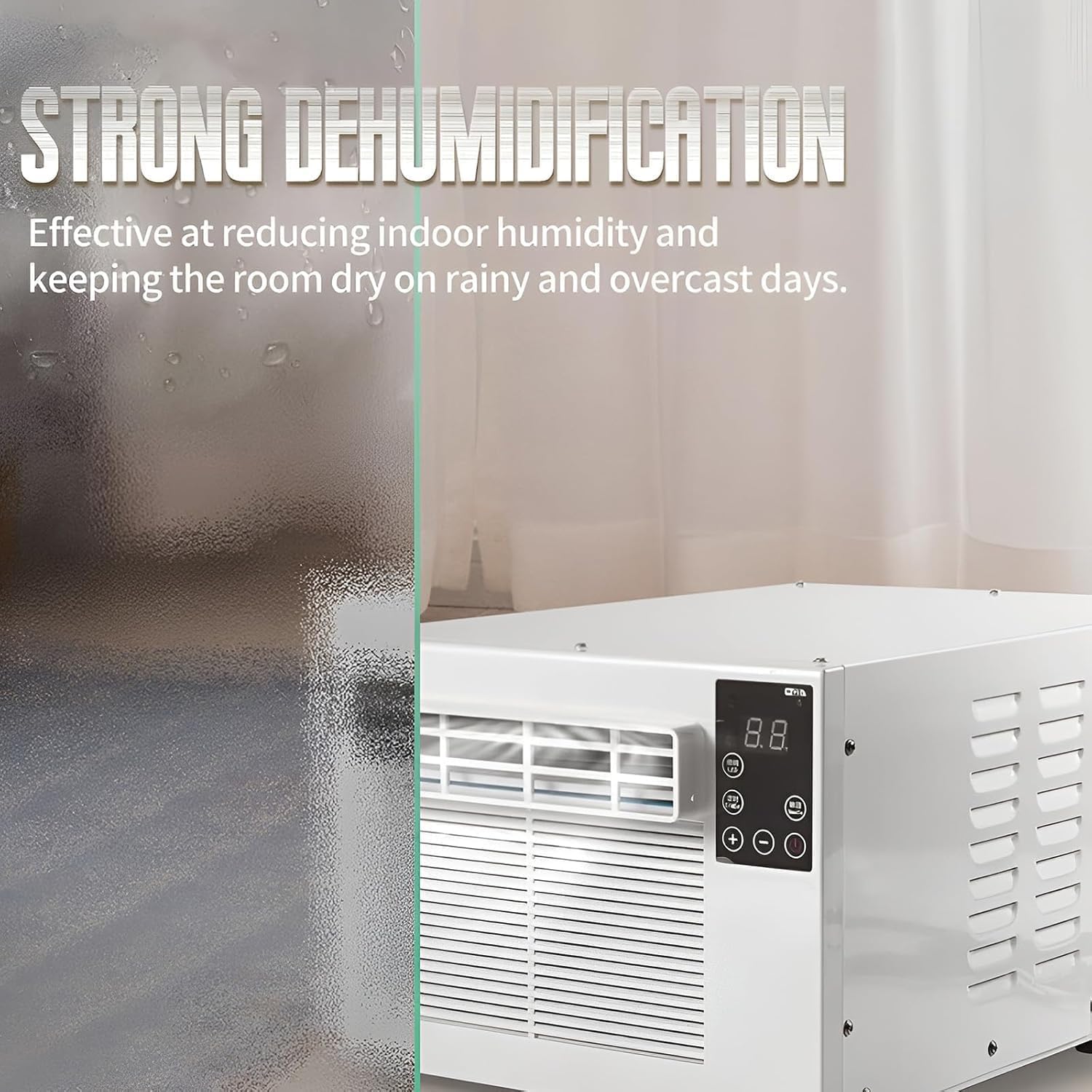  Unité De Climatisation Portable Compacte Avec Déshumidificateur 1900BTU, Refroidisseur Personnel 280W Pour Le Dortoir De Chambre, Climatiseur à énergie Silencieuse Pour Les Petits Espaces Jusqu'à 5m2