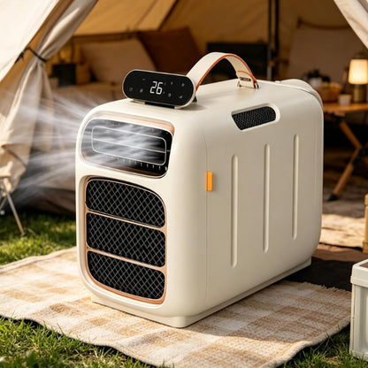  Climatiseur Portable, 4700 BTU Refroidissement Et Chauffage, 45dB Unité De Climatisation Tranquille Pour Campeur De Tente, Conception Auto-évaporée Avec Télécommande, Refroidisseur De Voyage Compact P