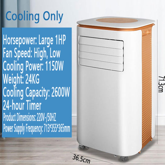 GENERIC Climatiseur Portable, Petit Climatiseur Avec Déshumidificateur, Refroidit 30 M², Climatiseur Mobile Silencieux Avec Kit De Fenêtre Et Télécommande, Oscillant, 2 Vitesses, 3 Modes, Minuterie 24 H