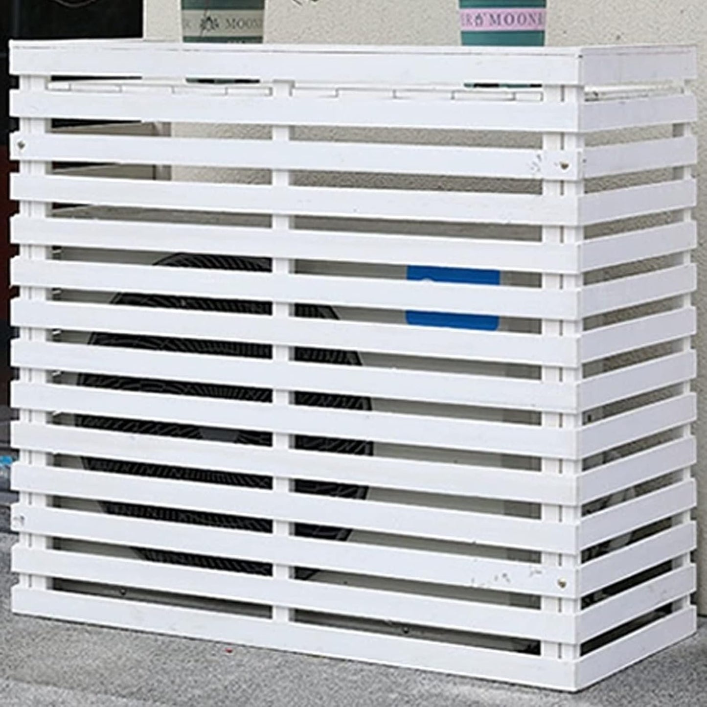 GENERIC Bonsai Design Housse En Bois Pour Climatiseur – Protection De Climatiseur Pour Unités Extérieures | Utilisation Polyvalente Et Cadre En Maille élégant | Résistant Aux Intempéries Et Décoratif