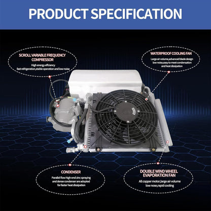 GENERIC Climatiseur De Toit – Toutes Saisons, Télécommande, Design Fin, Double Refroidissement/chauffage Pour Camions, Camping-cars, Camping-cars