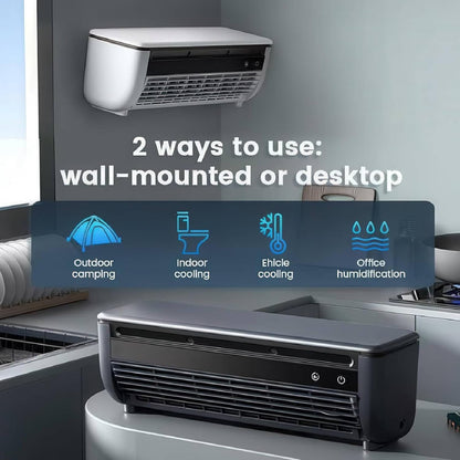  Pas De Ventilateur De Courant Alternatif Portable De Forage, 10s Refroidissement Rapide, Fonctionnement Silencieux 10dB, Moteur De Lévitation Magnétique, Mural Ou Veille, Réglages à 3 Vitesses Pour Le
