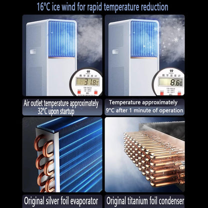  Climatiseur Portable Smart Portable AC Unit Avec Déshumidificateur De Refroidissement Intégré Et Modes De Ventilateur Conditionneur Télécommande 24 Heures Minuterie Kit Ventilateur De Refroidissement