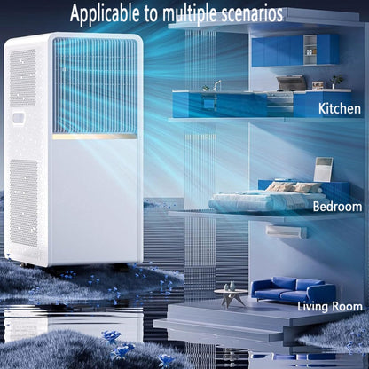  Climatiseurs Portables Smart Portable AC Unit Avec Ventilateur Cool Déshumidificateur Dormon 24H Minuterie Kit De Fenêtre Distant Aucune Paroi Requise Ventilateur De Refroidissement 120 ° Oscillation