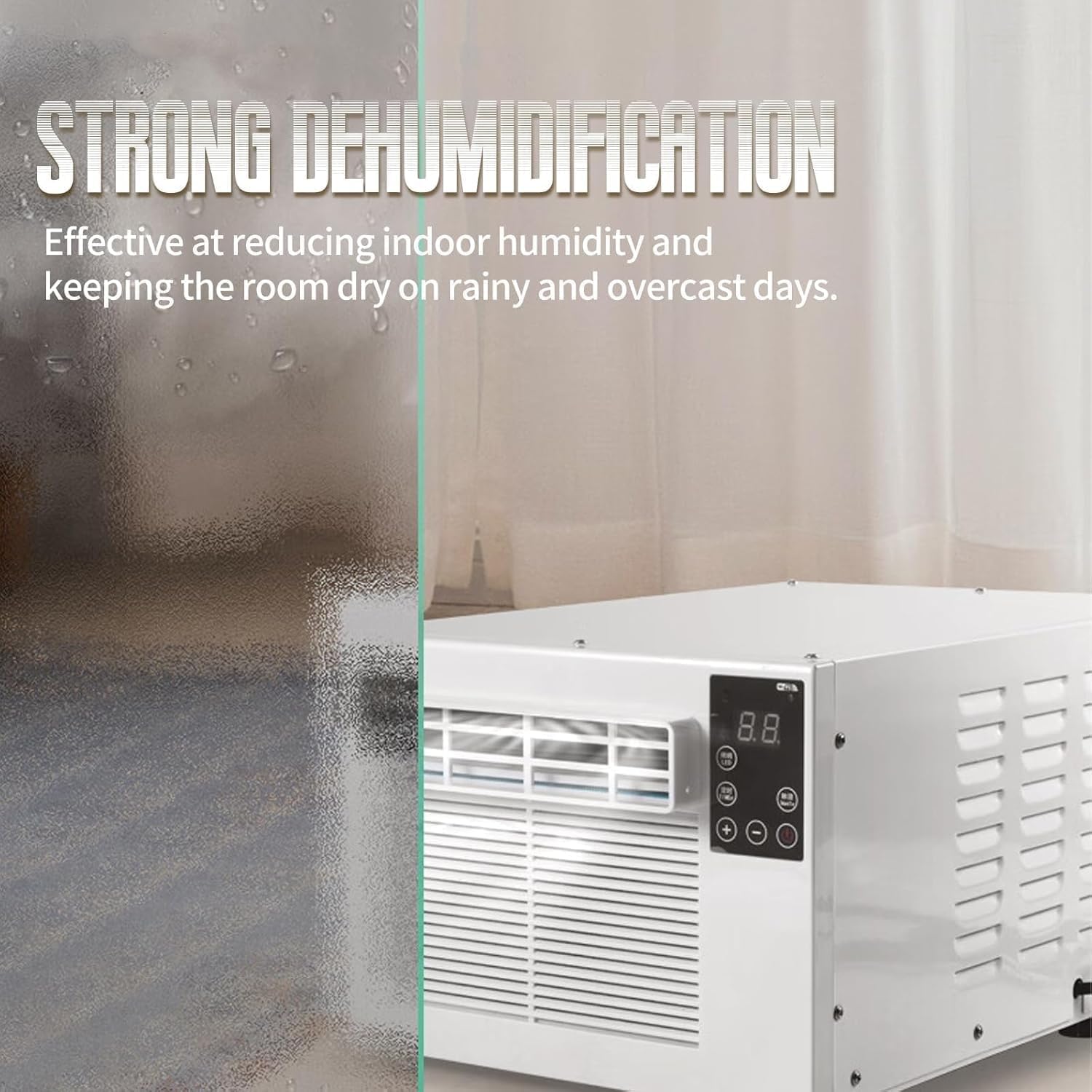  Climatiseur Portable 550W, Déshumidificateur Compact Avec Télécommande, Fonctionnement Silencieux Pour La Chambre Ou Le Dortoir, Aucune Installation Requise Pour La Location De Cuisine à Domicile