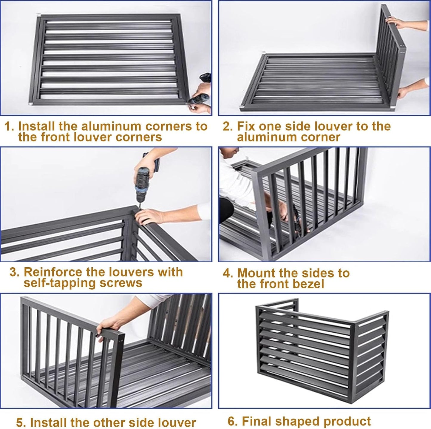  Housse De Protection Pour Climatiseur Extérieur – Housse De Protection Pour Unité De Climatisation Extérieure Résistante Aux Intempéries Avec Motif De Clôture élégant, Ajustement Universel Pour Tous