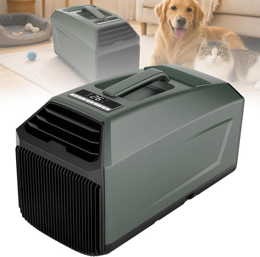  Climatiseur Portable De Camping 5100Btu,sans évacuation Requise,Silencieux,Minuterie 24H,3 Vitesses,10 M² / 108 Pi², Pour Tentes,Chambres,Camping-Cars Autres Espaces Extérieurs 220VAC