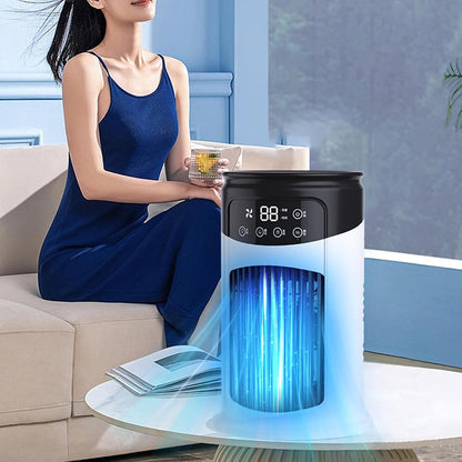  Personal Air Conditioner, Bed Cooling Fan, 6 Speed Adjustable Quiet Humidifier, Compact Space Saving, Energy Efficient Cooling Reliefs For Room, Studio, Kitchen, Bedroom, Desk, Indoor, Home, Garage