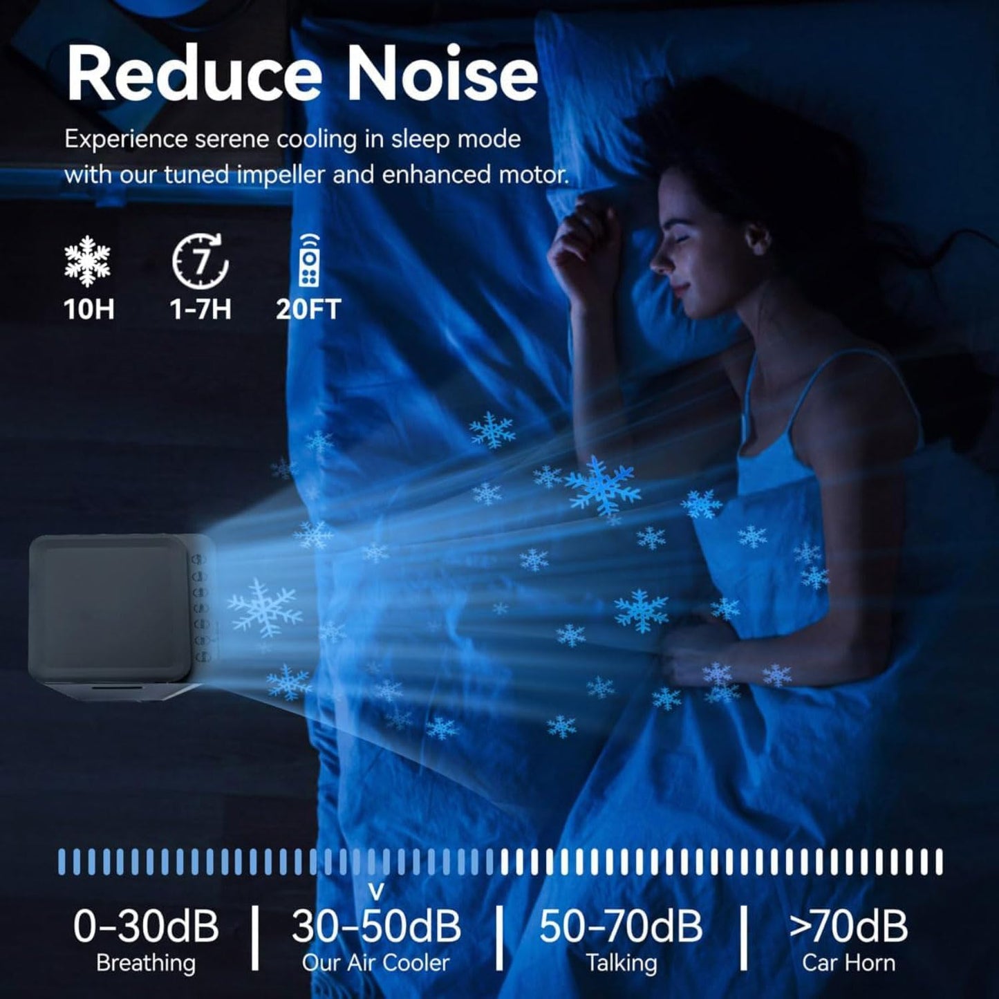 GENERIC Refroidisseur D'événement Portable Avec 4 Boîtes à Glace Et Minuteries, Ventilateur Silencieux Jusqu'à 25m2, Climatisation Portable Avec Oscillation Et Roues, Idéal Pour La Maison, Bureau Et Camping