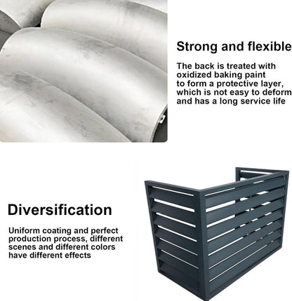GENERIC Housse Marron Pour Climatiseur – Clôture En Alliage D'aluminium Pour Unités De Fenêtre Intérieur/extérieur Protection Contre La Pluie Et Le Soleil – Parfait Pour Cacher Les Unités AC