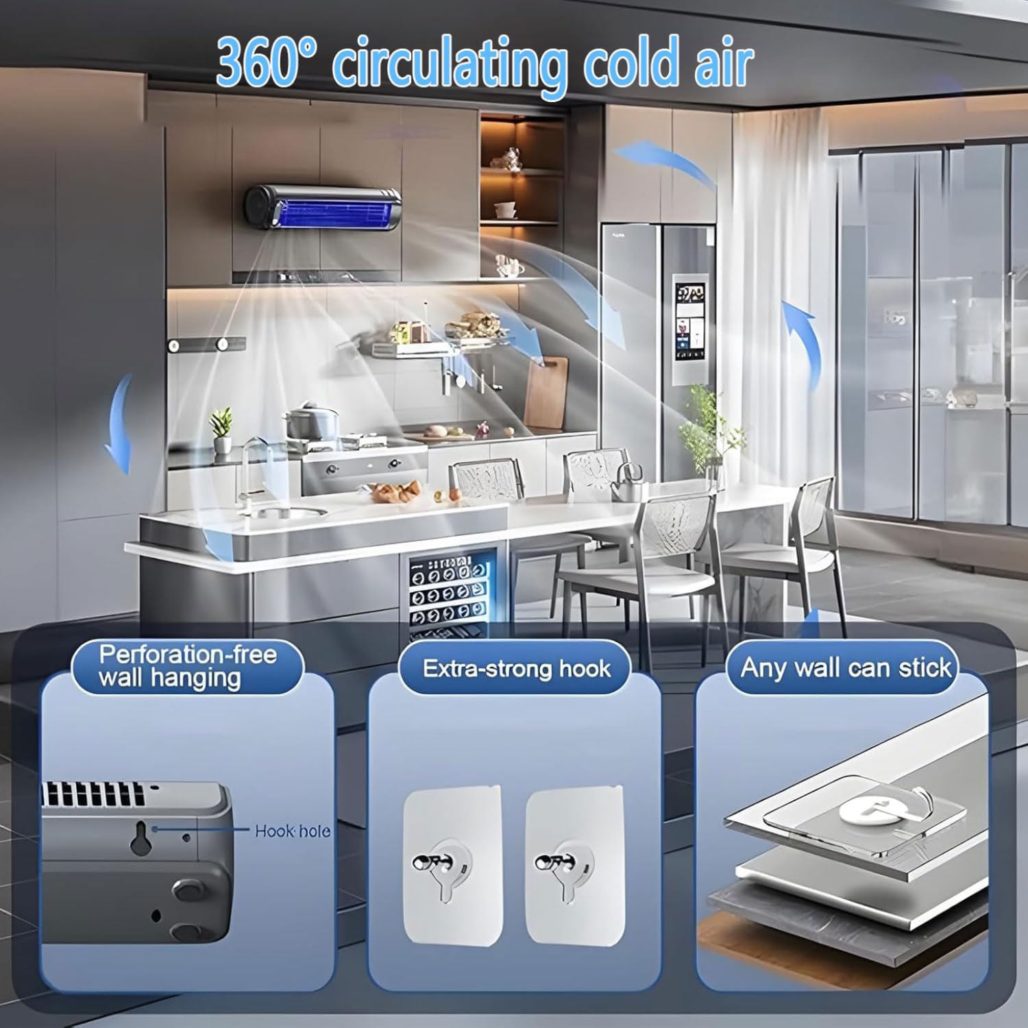  Mini Refroidisseur D'air, Ventilateur De Bureau Alimenté Par USB Avec 3 Vitesses, Refroidissement Silencieux De La Tour Sans Lame Pour Le Camping De Voiture à Domicile De Bureau, Unité De Climatisatio