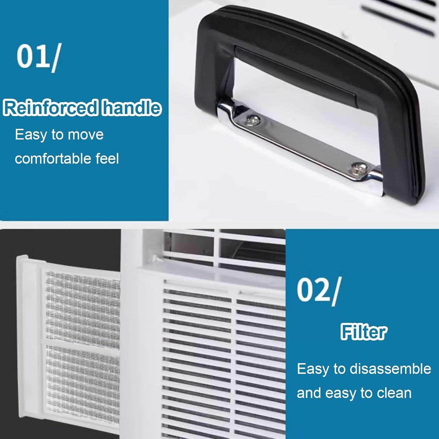 GENERIC Split AC 13000 BTU Refroidisseur De Chambre, Unité Portable Avec Télécommande Et Minuterie, Poignée De Transport Facile Pour Le Camping à Domicile, Filtre Propre Rapide, Solution De Refroidissement Si