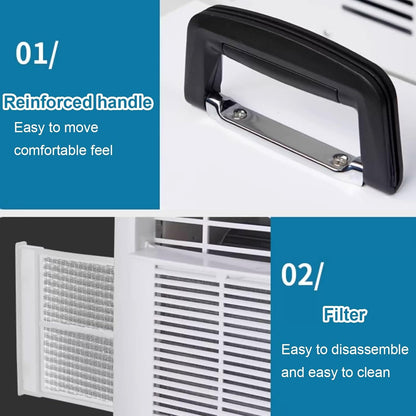 GENERIC Split AC 13000 BTU Refroidisseur De Chambre, Unité Portable Avec Télécommande Et Minuterie, Poignée De Transport Facile Pour Le Camping à Domicile, Filtre Propre Rapide, Solution De Refroidissement Si