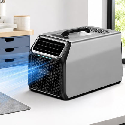  Climatiseur Mobile 5000 BTU Pour Petite Chambre Et Van Grey-220V | 5000 BTU, Télécommande Et Format Compact Pour Profiter D’un Air Frais En Voyage, à La Maison Ou En Atelier.