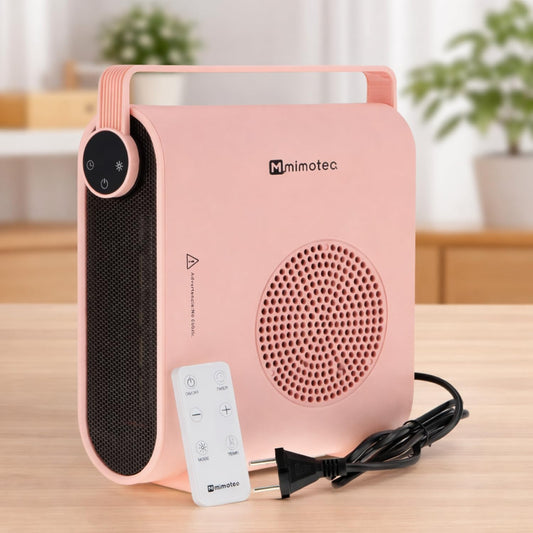  M Mimotec – Chauffage Soufflant Céramique électrique Rose Hearth 2000W, Silencieux <60 DB, Avec Télécommande, Protection Contre La Surchauffe, Chauffage D’appoint Portable Pour Intérieur