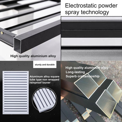 GENERIC Housse De Protection Pour Climatiseur D'extérieur – Protection En Aluminium Pour Unités Extérieures – Housse De Condensateur Résistante Aux Intempéries – Cache Le Climatiseur Avec Clôture Décorative