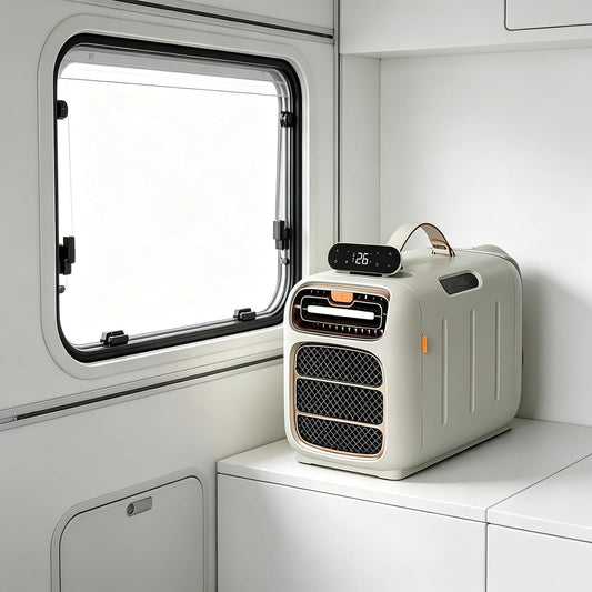  Climatiseur Portable De 5000 BTU. Idéal Pour Les Tentes, Les Camping-Cars, Les Camions, Les Lieux De Pêche, Les Petites Pièces Et Les Espaces Pour Animaux DC24V