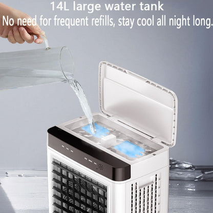  Climatiseur Mobile Portable Rafraîchisseur D’Air Mobile 14L Avec Eau Refroidisseur Par évaporation Oscillation 90° Télécommande Minuterie 12H Ventilateur Refroidisseur D'air Pour Appartement
