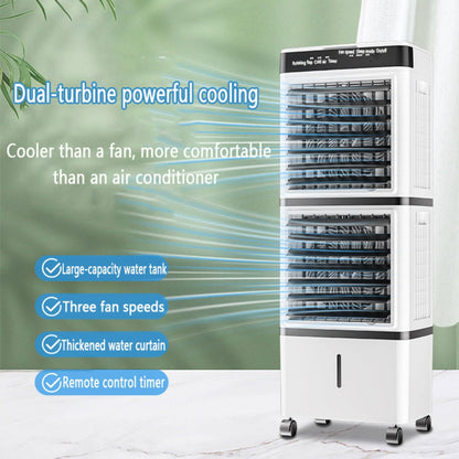  Climatiseur Mobile Portable Rafraîchisseur D’Air Mobile 14L Avec Eau Refroidisseur Par évaporation Oscillation 90° Télécommande Minuterie 12H Ventilateur Refroidisseur D'air Pour Appartement