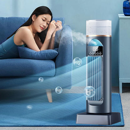  Turm - Climatiseur AC - Ventilateur à Air Froid - Climatiseur Personnel AC - Refroidisseur Oscillant Silencieux Sans Lame Avec Télécommande Et Réservoir D'eau - 6 Humidificateurs De Vitesse Pour