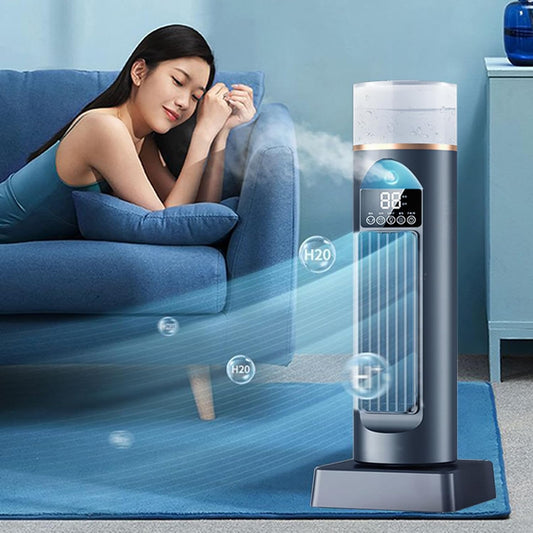  Turm - Climatiseur AC - Ventilateur à Air Froid - Climatiseur Personnel AC - Refroidisseur Oscillant Silencieux Sans Lame Avec Télécommande Et Réservoir D'eau - 6 Humidificateurs De Vitesse Pour