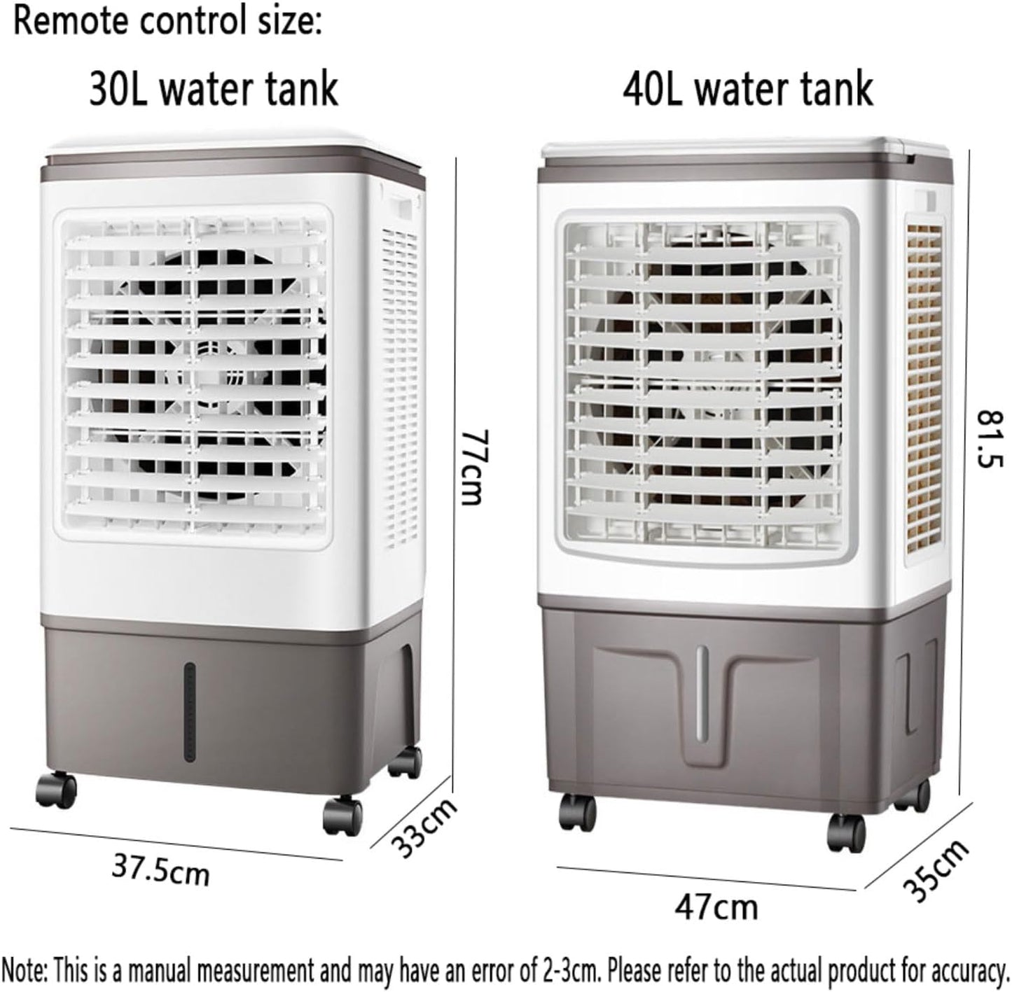  Climatiseur Mobile Silencieux 30L Refroidisseur D'air Sans Évacuation Ventilateur Refroidisseur D'air Avec 2 Coussin D'eau 3 Vitesses 3 Modes Oscillation 120°pour Chambre Bureau Maison