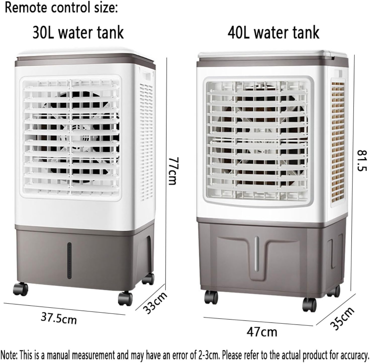  Climatiseur Mobile Silencieux 30L Refroidisseur D'air Sans Évacuation Ventilateur Refroidisseur D'air Avec 2 Coussin D'eau 3 Vitesses 3 Modes Oscillation 120°pour Chambre Bureau Maison